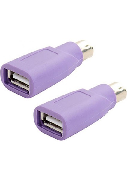 2x Ps2&#39 Den USB Konnektörüne Bilgisayar Faresine ve Klavye Mini Adaptörü Fare ve Klavye Dönüştürücü (Yurt Dışından)