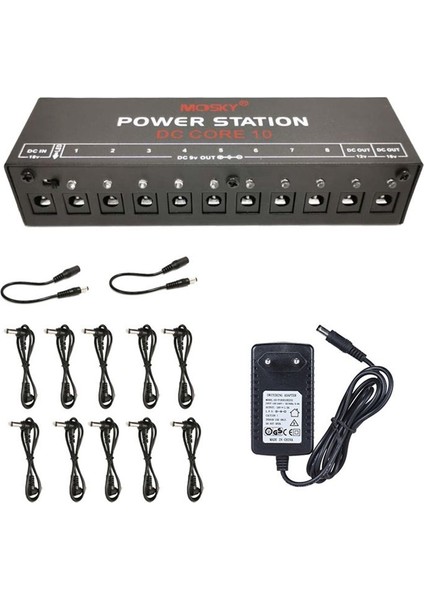 Mosky Mini Gitar Etkisi Güç Kaynağı 10 9V 18V Etkisi Için Izole Çıktı Mevcut Koruma Güç Kaynağı-Ab Fişine Göre (Yurt Dışından)