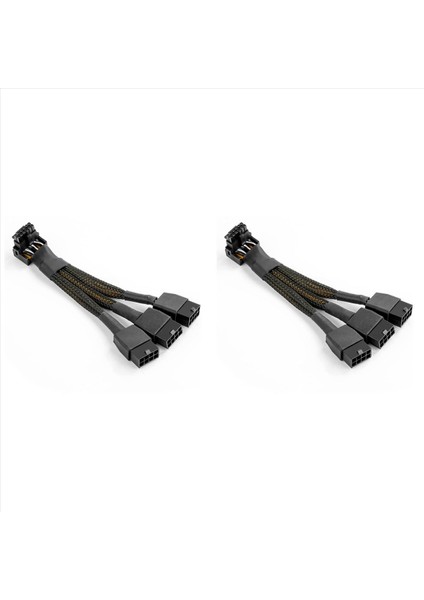 2x 16PIN Gpu Kablosu - 3x 8 Pin Pcıe Uzantısı 16AWG Pcıe 5 0 90 Derece Sağ Açı 16 Pin 12+4pin Besleme Adaptörü (Tip) (Yurt Dışından)
