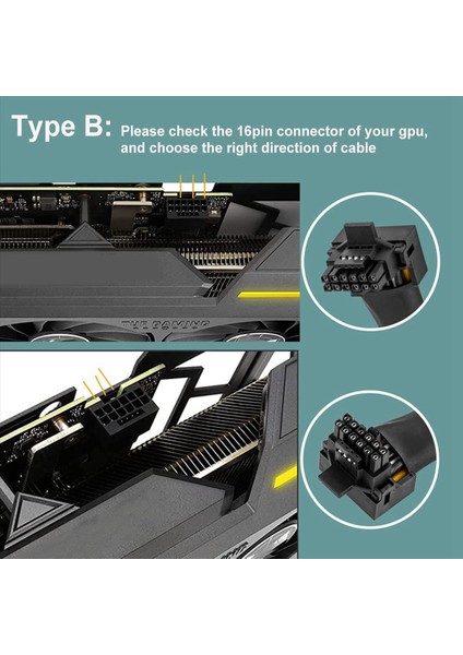 2x 16PIN Gpu Kablosu - 3x 8 Pin Pcıe Uzantısı 16AWG Pcıe 5 0 90 Derece Sağ Açı 16 Pin 12+4pin Besleme Adaptörü (Tip) (Yurt Dışından) fiyatları