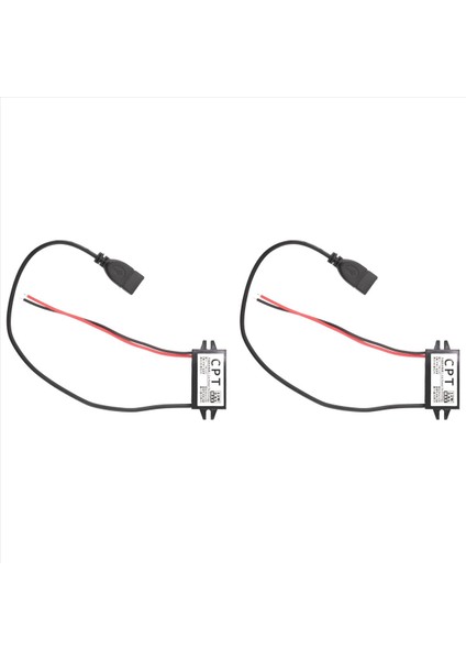 2x Araç Güç Dönüştürücü Dc 12V Ila 5V 3A Voltaj Dönüştürücü Telefon Şarjı Için Tek USB Adaptör Konektörleri ile (Yurt Dışından)