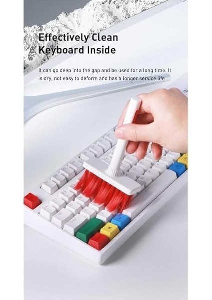 Home Yumuşak Klavye Fırçası, Kulaklık Temizleyici 5'i 1 Arada Çok Işlevli Elektronik Cihaz Temizleme Seti indirimleri