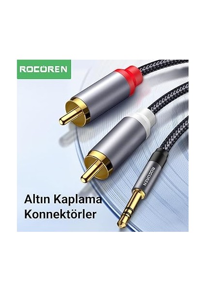 3.5mm Aux Jack To Rca Hi-Fi Ses Kablosu 3 Metre indirimleri
