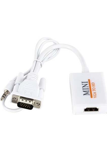VGA - Hdtv Dönüştürücü Adaptör Kablosu Full Hd 1080P Ses Çıkışı ile Pc Dizüstü Bilgisayardan Hdtv Projektör Için VGA Hd Adaptörü (Yurt Dışından) fiyatları
