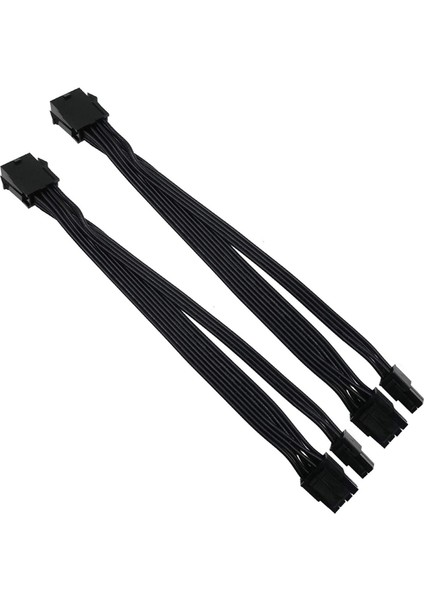 2x Cpu 8 Pin Dişi - Cpu 8 Pin Atx 4 Pın Erkek Güç Kaynağı Dönüştürücü Adaptörü Anakart Için Uzatma Kablosu (20 Cm) (Yurt Dışından)