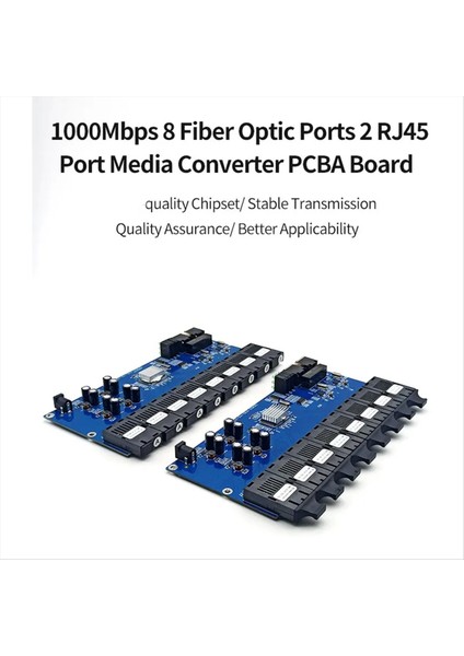 Gigabit Ethernet Fiber Anahtar Medya Dönüştürücü 8 Fiber Bağlantı Noktası 2 RJ45 Fiber Bağlantı Noktası Optik Alıcı Yalancı 20KM Sc Tek Mod (B) (Yurt Dışından) modelleri