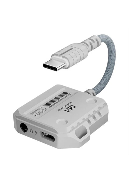Plexton Gs1 2-1 Arada Kulaklık Dönüştürücüsü Tip-C Arayüz Cep Telefonları ve Tabletler Için 60W Hızlı Şarjı 3 5mm+Typec (Yurt Dışından)
