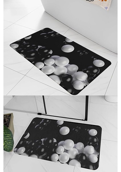 3D Desenli Iç Dış Mekan Kullanıma Uygun Kaymaz Su Emici Üç Katmanlı Abdest Paspası Banyo Paspası (Inci) indirimleri