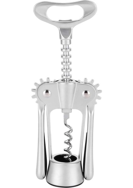 Açacağı - Çok Işlevli Çinko Alaşım Kırmızı Şarap ve Bira Şişesi Açacağı, Tirbuşon Mantar Çektirme, Ev ve Bar Kullanımı Için Gümüş Renk