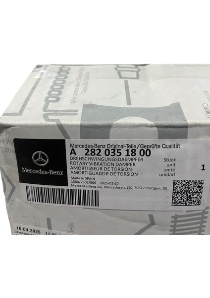 W177 A180 2019 ve Sonrası Motor Krank Mili Damperi Kasnağı Torsiyon Sönümleyicisi fiyatları