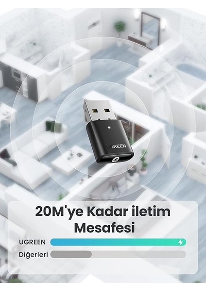Bluetooth 5.0 Adaptör Pc Için USB Bluetooth Dongle Ile Uyumlu Windows 11/10/8.1/7, Ps5/ps4 Pro x Box One S Denetleyici, Kulaklık, Kulaklık, Hoparlör Vb. modelleri