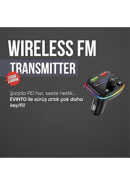 Araç Kiti – Fm Transmitter, Type-C & Çift USB Hızlı Şarj, Eller Serbest Arama, Kablosuz Müzik, Tf Kart & USB Destekli Araç Şarj Cihazı modelleri