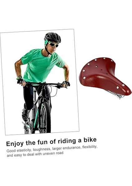 Vintage Klasik Bisiklet Selesi - Rahat Pu Deri Koltuğu - Retro Cruiser Yol Touring Bmx Için fırsatları