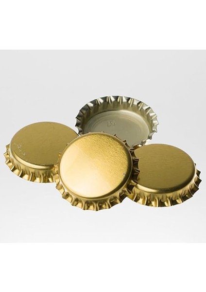 Soda Gazoz Bira Konserve Şişe Kapağı - Gold/gümüş Renkli Taç Metal Teneke Kapak 250 Adet
