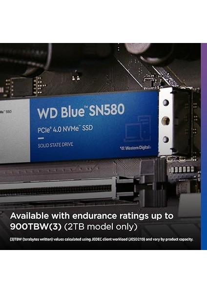 Digital Wd Blue SN580 Nvme SSD 250 GB (Pcıe Gen4 X4, 4.000 Mb/s'ye Kadar Okuma, M.2 2280, Ncache 4.0 Teknolojisi) Mavi indirimleri