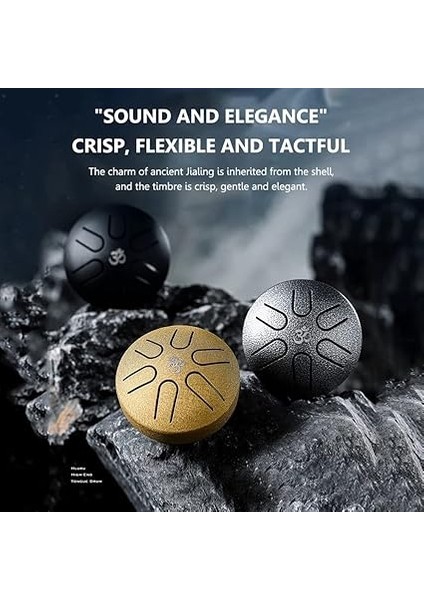 Dil Davul 3 Inç Çelik Diller 6 Ton Tava Davul Perküsyon Enstrüman Handpan Tokmaklar Meditasyon Yoga Ses Şifa (Altın) indirimleri