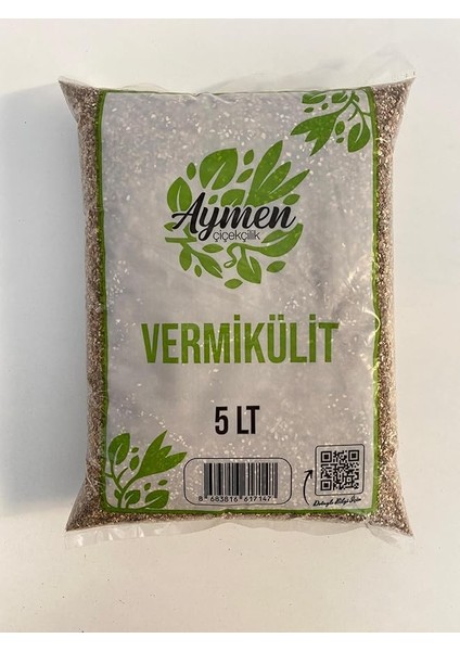 Çiçekçilik Tarımsal Vermikülit 5 Litre Fine Boy - Toprak ve Torf Düzenleyici Doğal Maden - Tohum Çimlendirme