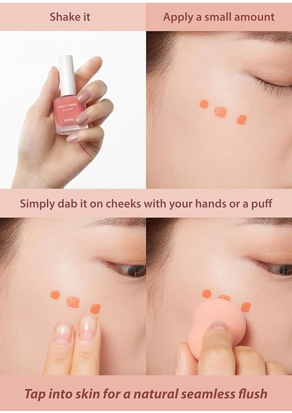 Meyve Kokulu, Nemlendirici, Doğal Görünümlü Sıvı Allık Juicy-Pang Water Blusher BE01 indirimleri