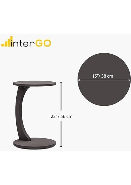 Tekerlekli C Sehpa Koltuk Sehpası Yan Sehpa Zigon Sehpa Servis Sehpası - Antrasit Gri modelleri