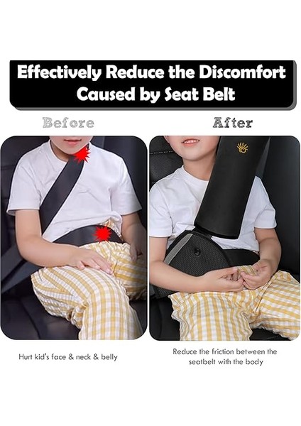 Kemeri Kılıfı Pedi ve Çocuk Emniyet Kemeri Minderi, 4'lü Paket Araba Seyahat Üçgeni Konfor Pedi ve Yastık, Araba Omuz Askısı Koltuk Kayışı Koruyucu Kısa Yetişkin Bebek Çocuk Için Baş Boyun fiyatları