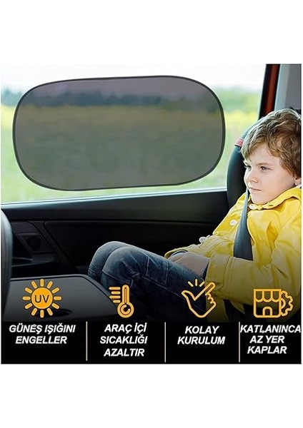 Araç Arka Yan Cam Güneşlik Vantuzlu Oto Perde Seti Araç Perdesi (2 Adet) fiyatları