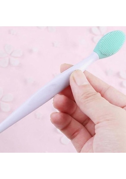 2 Adet Dudak Burun Fırçası Peeling Etkili Gözenek Siyah Nokta Temizleyici Akne Giderici Çift Fırça modelleri