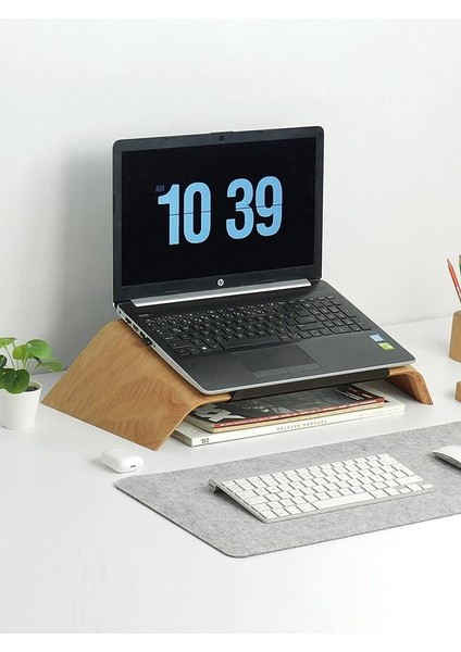 Wood Ahşap Notebook Yükseltici ve Tutucu Masa Üstü Laptop Standı