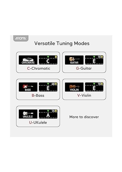 Clip-On Gitar Akort Cihazı, Şarj Edilebilir, Tft Ekranlı, Güçlü Işıkta Iyi Okunabilir, Kromatik Akort Cihazı, Gitar, Ukulele, Keman Bas, Tüm Enstrümanlar Için fırsatları