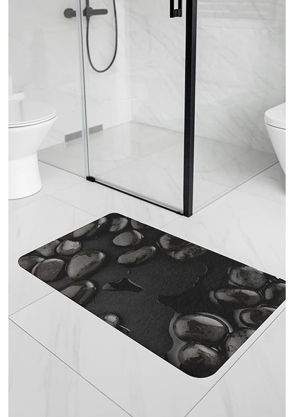 3D Desenli Iç Dış Mekan Kullanıma Uygun Kaymaz Su Emici Üç Katmanlı Abdest Paspası Banyo Paspası (Volkanik Taş) fiyatları