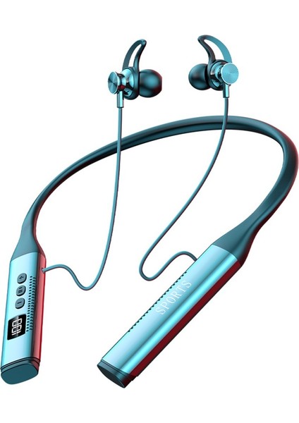 Dijital Ekran ve Çoklu Eq Ayarlarına Sahip Bluetooth 5.3 Kulak Içi Uzun Ömürlü Boyun Bandı Oyun/spor Kulaklığı (Yurt Dışından)