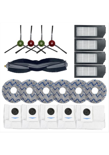 Deebot X1 Turbo/omnı Robotlu Süpürge Ana Yan Fırça Hepa Filtreler Toz Torbaları Paspas Pedleri Yedek Parçalar (Yurt Dışından)