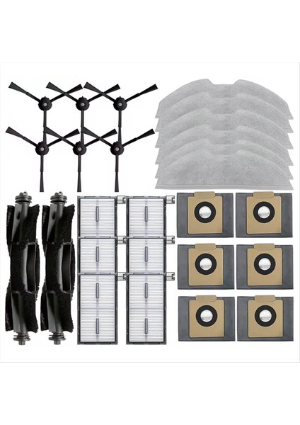 Eufy X8 Pro Robot Yan Fırça Hepa Filtreleri Paspas Bezleri Paspas Bezi Bez Toz Torbası Elektrikli Süpürge Parçaları Aksesuarları (Yurt Dışından)
