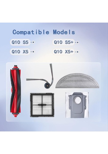 Roborock Q10 S5, Q10 S5+, Q10 X5, Q10 X5+ Robot Süpürge Yedek Parçaları Için Aksesuar Kiti (Yurt Dışından) modelleri