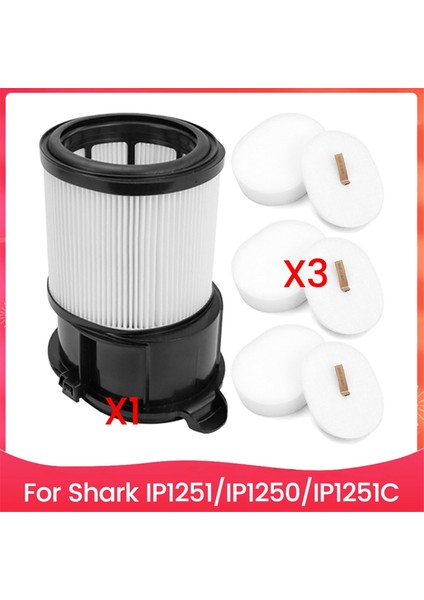 Shark IP1251 IP1250 IP1251C Elektrikli Süpürge Aksesuarları Yedek Parçaları Için 4 Parça Filtre ve Filtre Pamuk Seti (Yurt Dışından)