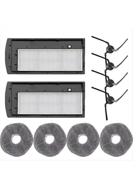 Eufy X9 Pro Elektrikli Süpürge Aksesuarları Seti, Yan Fırçalar ve Paspas Bezi Pedleri Için Yedek Parçalar (Yurt Dışından)