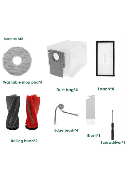 Roborock Saros 10R / G20S Ultra Fırça Hepa Filtre Paspas Bezi Toz Torbası Yedek Parça Aksesuarları (Yurt Dışından) fırsatları