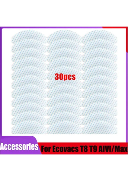 Ecovacs Deebot Ozmo T8 Aıvı T8 Max T9 Aıvı Aıvı+ Elektrikli Süpürge Parçaları Için 30 Adet Tek Kullanımlık Güçlü Bez Paspas Bezi Pedleri (Yurt Dışından)