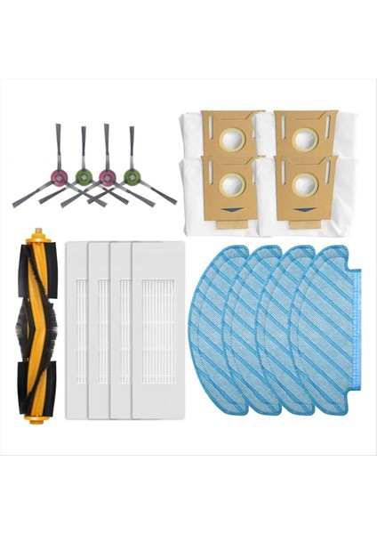 Ecovacs Debot N10 / N10 Plus Silindir Yan Fırça Hepa Filtre Paspas Bezleri Toz Torbası Robot Süpürge Aksesuarları (Yurt Dışından)