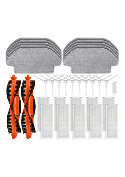 Robotlu Vakum S10 S12 B106GL Yedek Yedek Parça Aksesuarları Ana Yan Fırça Hepa Filtre Paspas Bezi Bez (Yurt Dışından)