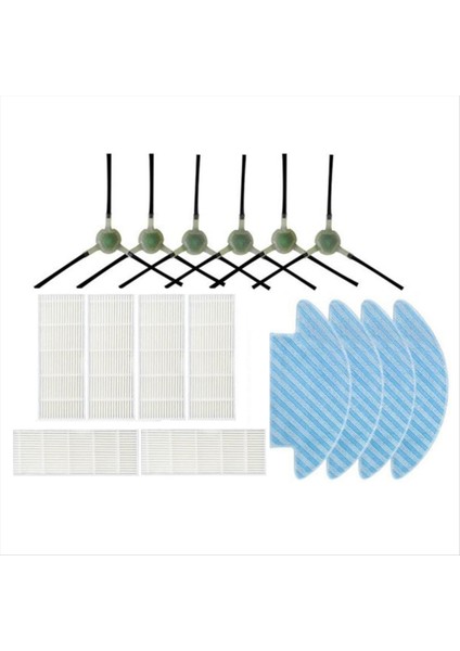 16 Adet M210 M210S M210B M213 Robotik Elektrikli Süpürge Parçaları Yan Fırça Hepa Filtre Paspas Bezi (Yurt Dışından)