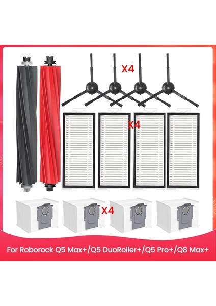 Roborock Q5 Max+, Q5 Duoroller+, Q5 Pro+, Q8 Max+ Robot Süpürge Aksesuarları Kitleri Için Yedek Parçalar (Yurt Dışından)