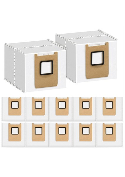 Eufy E28 OMNI/E25 Omni Robot Süpürge Için 12'li Toz Torbası, Büyük Kapasiteli Süpürge Torbaları (Yurt Dışından)