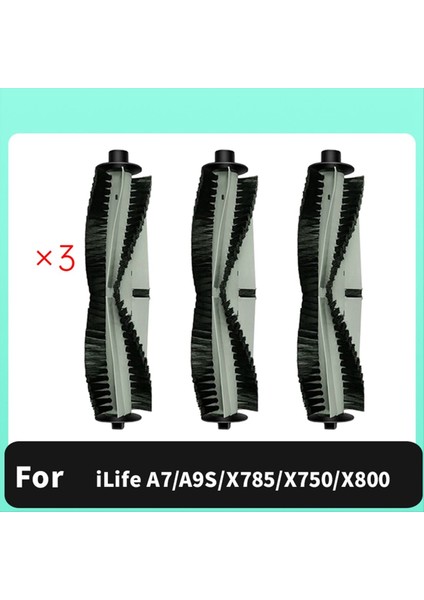 Ilife A7/A9S/X785/X750/X800 Süpürge Makinesi Aksesuarları Için 3 Adet Ana Fırça Ana Fırça Yedek Parçaları (Yurt Dışından) fiyatları