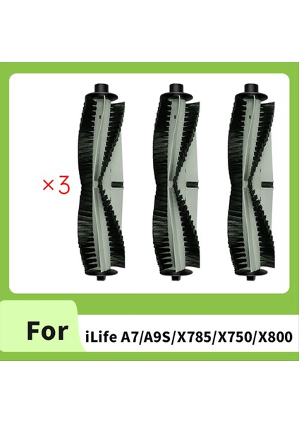 Ilife A7/A9S/X785/X750/X800 Süpürge Makinesi Aksesuarları Için 3 Adet Ana Fırça Ana Fırça Yedek Parçaları (Yurt Dışından) modelleri