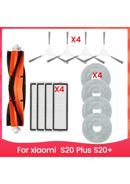 Xiaomi S20 Plus S20+ Robot Süpürge Ana Yan Fırça Hepa Filtre Paspas Bezi Aksesuarları Için Yedek Parçalar (Yurt Dışından)