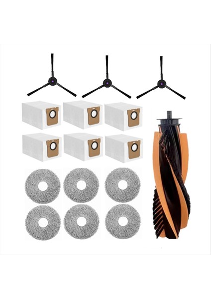 Jonr P20 Pro/jonr T5 Pro Robot Süpürge Parçaları Için 16 Adet Ana Yan Fırça Paspas Bezi Toz Torbası Yedek Parçaları (Yurt Dışından) modelleri