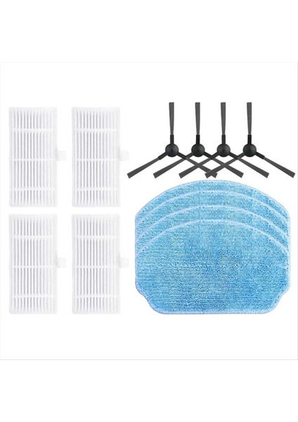 Teendow BR151 Vakum Robotu Aksesuarları, Yan Fırça Paspas Bezi Hepa Filtresi Verimli Yedek Temizlik Değişimi (Yurt Dışından)