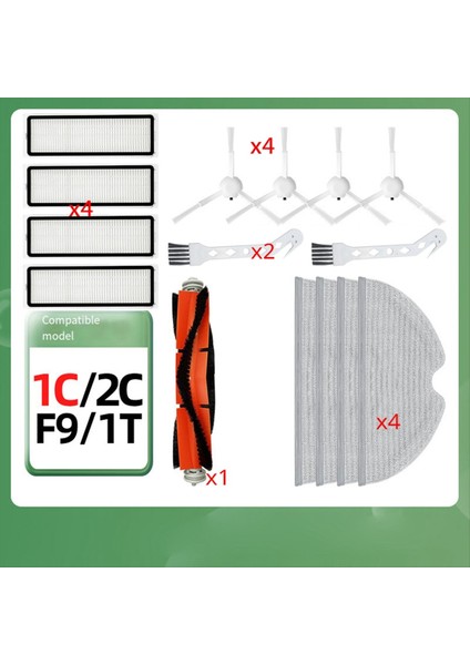 Xiaomi Mijia 1c F9/2c/1t Robot Süpürme Aksesuarları Bez Filtre Ana Yan Fırça Yedek Parçaları Fırça (Yurt Dışından)
