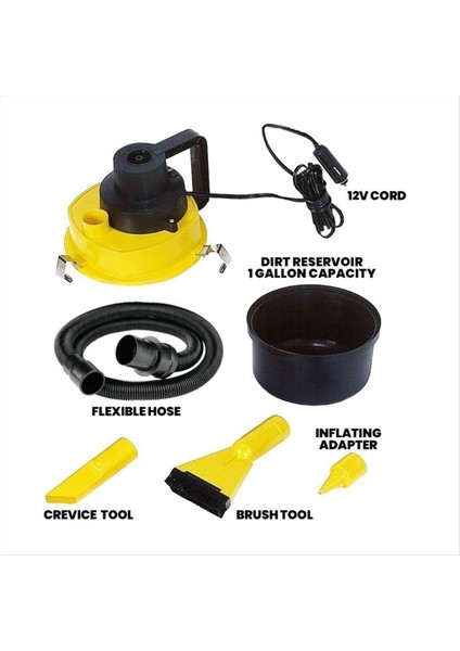 Araba Elektrikli Süpürgesi Çok Fonksiyonlu Araba Elektrikli Süpürgesi Taşınabilir Elektrikli Süpürge Islak ve Kuru Evrensel Araba Malzemeleri (Yurt Dışından) fırsatları