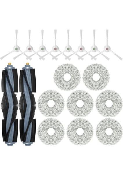 Kat 3 Istasyonlu Robot Süpürge Yedek Parça Aksesuarları Ana Yan Fırça Paspas Bezi (Yurt Dışından)